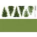 Лист с картинками 10х30 см "Тайга. Ели 2" (ScrapMania)