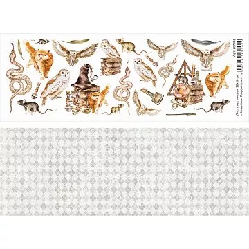 Лист с картинками 10х30 см "Волшебник. Покровители" (ScrapMania)