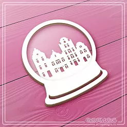 Шейкер "Снежный шар с домиками", 8х9,1 см (СкрапМагия) Шейкер "Снежный шар с домиками", 8х9,1 см (СкрапМагия)