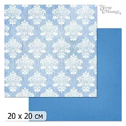 20х20 Бумага "Фономикс. Голубой. Дизайн 5" (ScrapMania)