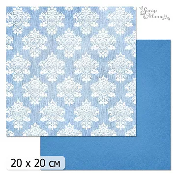 20х20 Бумага "Фономикс. Голубой. Дизайн 5" (ScrapMania)