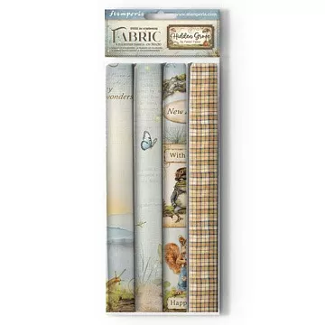 Набор ткани 30х30 см "Hidden Grove", 4 листа (Stamperia)