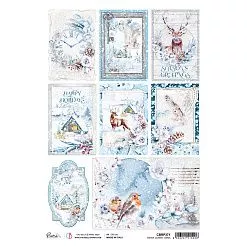 Бумага А4 "Рисовая. Piuma Winter Journey cards" (Ciao bella)