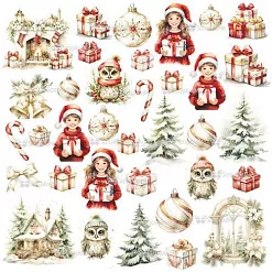 Бумага 30х30 "Rustic Christmas. Christmas 21" (ScrapAndMe)