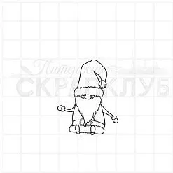 Штамп "Дед мороз", 3х4 см (Скрапклуб) Штамп "Дед мороз", 3х4 см (Скрапклуб)