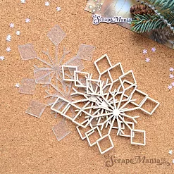 Шейкер "Фономикс. Новогодний. Снежинка 3 большая", 9,7х9,7 см (ScrapMania)