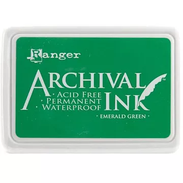 Водостойкая перманентная подушечка Archival Ink Emerald Green Изумруд