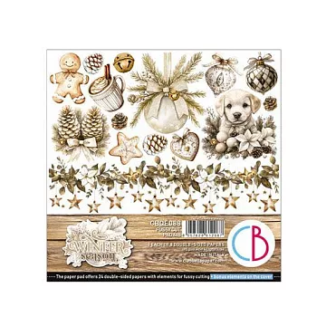 Набор бумаги 15х15 см "Winter season. Fussy Cut", 24 листа (Ciao Bella)