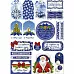 Скрап-карта А4 "Новогодние поздравления. Синие" (ScrapMania)