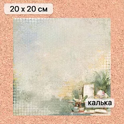 Калька 20х20 см "Школьная жизнь 11", плотность 110 гр/м2 (ScrapMania)