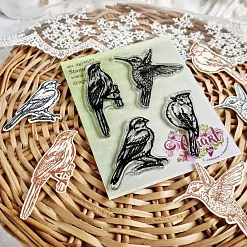 Штамп "Птицы", 7,5х3,8 см (AgiArt)