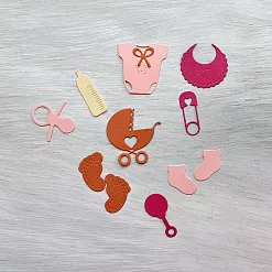 Набор вырубок "Детские штучки. Девочка 3" Набор вырубок "Детские штучки. Девочка 3"