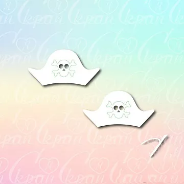 Чипборд "Пиратская шляпа",  4,9х2,4 см (LeoMammy)