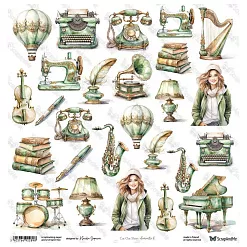 Бумага 30х30 см "White Roses. Elements 6" (ScrapAndMe)