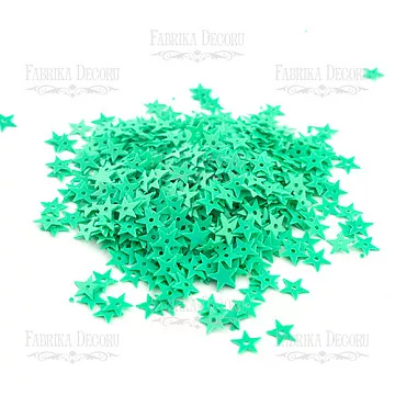 Набор пайеток "Звезды. Зеленый 2" (Фабрика Декору)