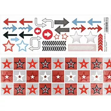 Лист с картинками 10х30 см "Хоккей. Знаки" (ScrapMania)