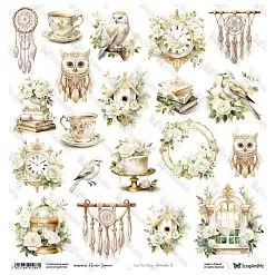 Бумага 30х30 см "White Roses. Elements 5" (ScrapAndMe)