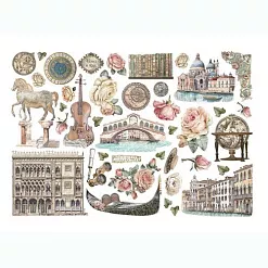 Набор вырубок "Venice City of Art", 39 шт (Stamperia) Набор вырубок "Venice City of Art", 39 шт (Stamperia)