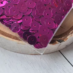Набор круглых плоских пайеток "Фуксия"