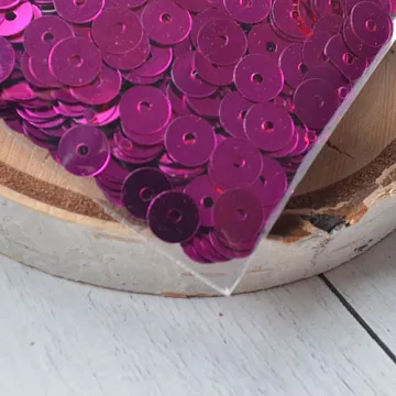 Набор круглых плоских пайеток "Фуксия"