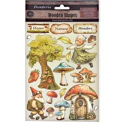 Набор деревянных украшений "Hidden Grove ", 17 шт (Stamperia)