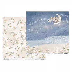 Бумага 30х30 см "Snow Queen. Две совы/Two owls" (PaperBlonde)