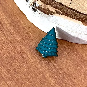 Пуговица пластиковая "Елочка", цвет темно-зеленый (Gamma)