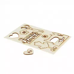 Набор украшений из чипборда "Ручная работа" (АртУзор) Набор украшений из чипборда "Ручная работа" (АртУзор)