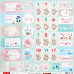 Бумага "ЗайкаМи. Малыши. Ярлычки" на английском (ScrapBerry's)