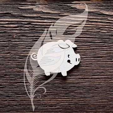 Украшение из чипборда "Свинка " (ArtLines)