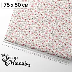 Отрез ткани 75х50 см "Маленькая королева. Бабочки" (ScrapMania)