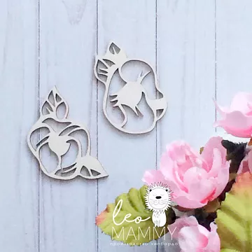 Набор украшений из чипборда "Розочки" (LeoMammy)