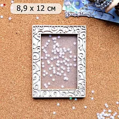 Шейкер "Фономикс. Новогодний. Ажурная рамка большая", 8,9х12 см (ScrapMania)