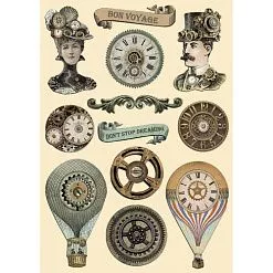 Набор деревянных украшений "Voyages Fantastiques", 12 шт (Stamperia) Набор деревянных украшений "Voyages Fantastiques", 12 шт (Stamperia)
