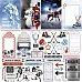 Набор бумаги 20х20 см "Хоккей", 6 листов (ScrapMania)