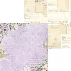 Бумага 30х30 см "Сиреневый рассвет. Лист 1" (Scrapodelie)