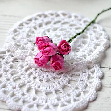 Букет роз с полуоткрытым бутоном "Фуксия", 0,8 см, 5 шт (Craft)