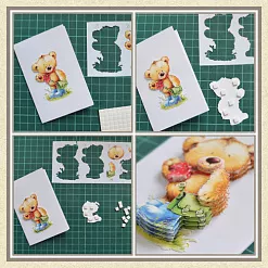 Аппликация бумажная вырубная "Животные-2" (Reddy)