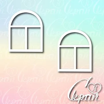 Чипборд "Окно простое", 5,3х6,5 см (LeoMammy)