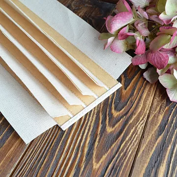 Переплет на 5 разворотов, цвет крафт, длина 25 см, шаг 1,5 см