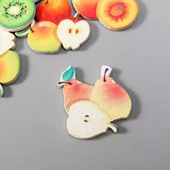 Набор деревянных украшений "Фрукты" (АртУзор)