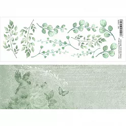 Лист с картинками 10х30 см "Небесная роса. Веточки" (ScrapMania)