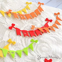 Нож "Детская гирлянда 2. Флажки", 6,2х3 см (ScrapMania)
