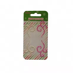 Наклейки из полужемчужин "Зимние каникулы", цвет кремовый и розовый (ScrapBerry's)