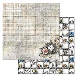 Бумага "Алиса и Чеширский кот. Заблудившиеся часы" (ScrapMania)