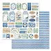 Набор бумаги 20х20 см "Океания", 12 листов (ScrapMania)