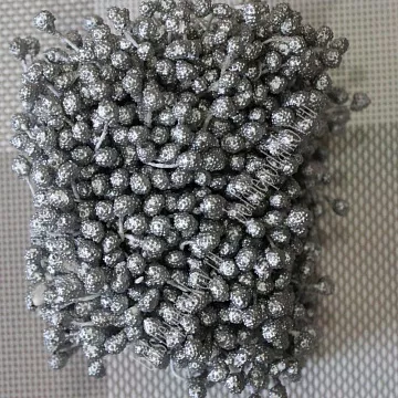 Тычинки сахарные "Двусторонние. Серебристые", 6 см, 50 шт