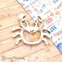 Чипборд "Морячок. Шейкер. Крабик. Большой" (ScrapMania)