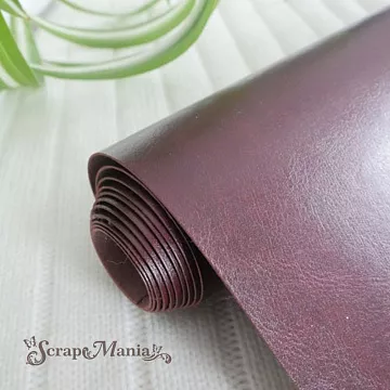 Отрез экокожи 30х69 см "Переплетный. Шевро. Темный шоколад" (Pty Китай)