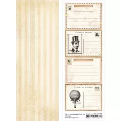 Лист с картинками 10х30 см "Винтаж. Почтовые карточки" (ScrapMania)